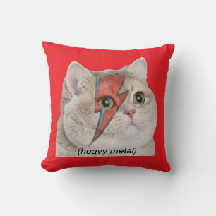 Cojín Decorativo Gato de respiración pesada Meme Rocker de Heavy Me
