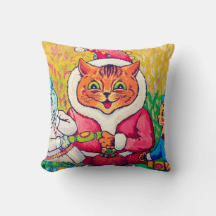 Cojín Decorativo Gato de Santa Claus, Louis Wain