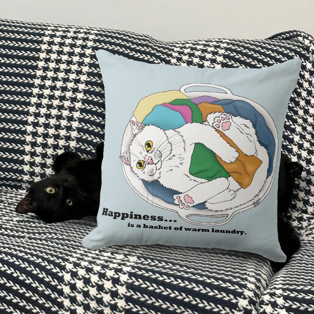 Cojín Decorativo Gato del día de lavado (Subido por el creador)