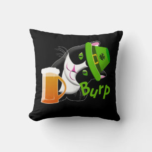 Cojín Decorativo Gato del Día de San Patricio