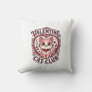 Cojín Decorativo Gato del Día de San Valentín Diseño divertido para