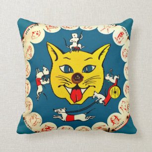 Cojín Decorativo Gato del juego w/big del gatito del juguete del