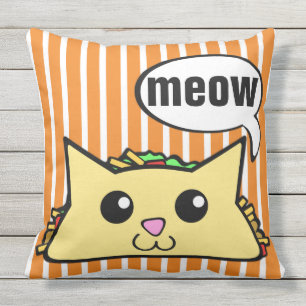 Cojín Decorativo Gato del Taco rayado