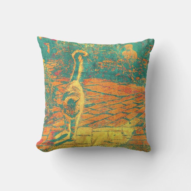 Cojín Decorativo gato del zen (Anverso)