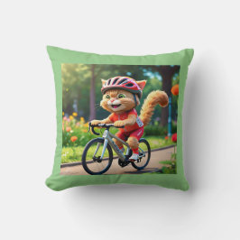 Cojín Decorativo Gato deportivo de Guay en bicicleta