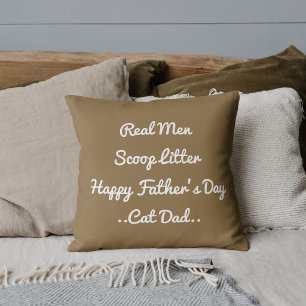 Cojín Decorativo Gato Divertido Día del Padre Tendencia de Arena Bl