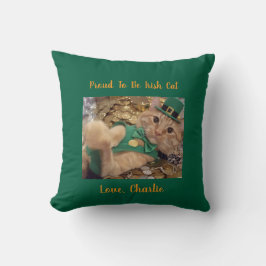 Cojín Decorativo Gato duende del día de San Patricio