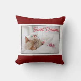 Cojín Decorativo Gato durmiente lindo - Sueños dulces - Navidades