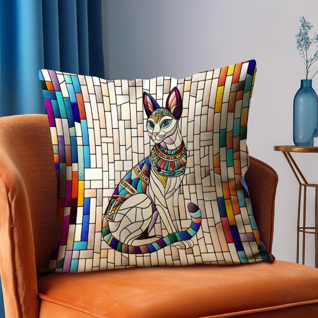 Cojín Decorativo Gato egipcio - Arte Mosaico (Subido por el creador)
