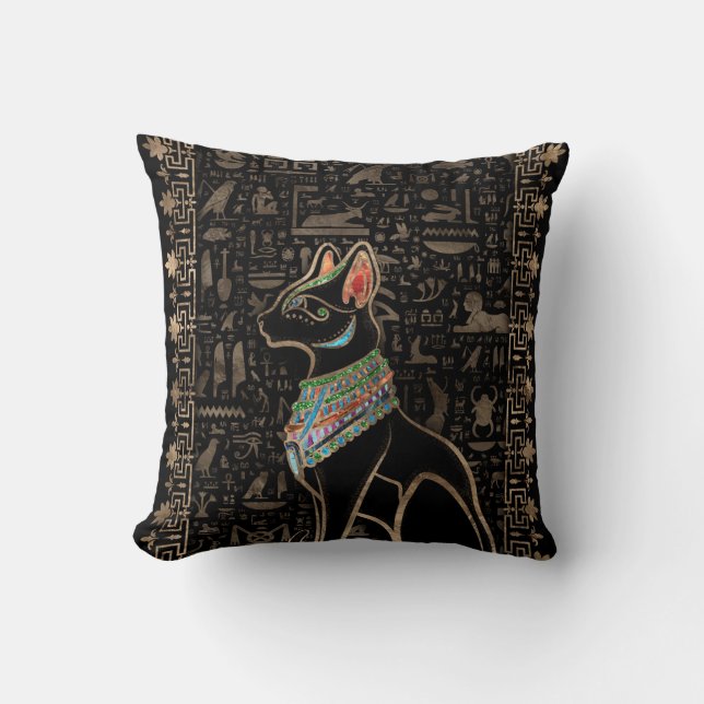 Cojín Decorativo Gato egipcio - Bastet (Anverso)