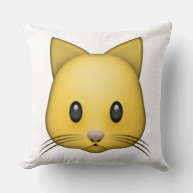 Cojín Decorativo Gato - Emoji (Anverso)