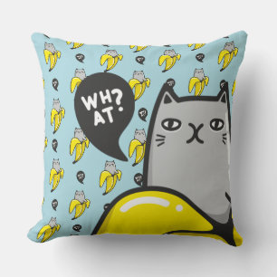 Cojín Decorativo Gato en banana