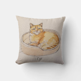 Cojín Decorativo Gato en Cama
