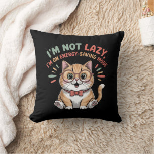 Cojín Decorativo Gato en Modo de Ahorro de Energía