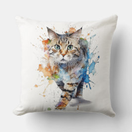 Cojín Decorativo  Gato en movimiento: belleza y gracia