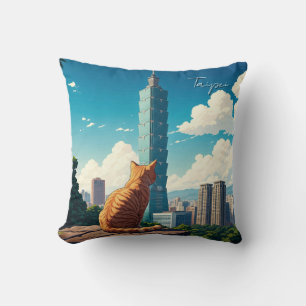 Cojín Decorativo Gato en Taipei 101 Taiwán