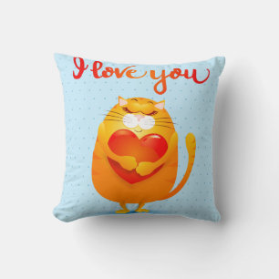 Cojín Decorativo Gato enamorado