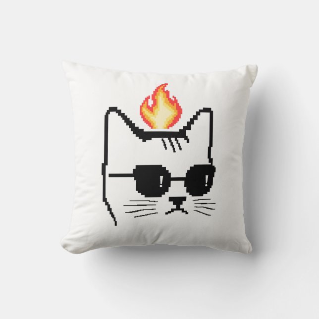 Cojín Decorativo Gato enojado (Anverso)