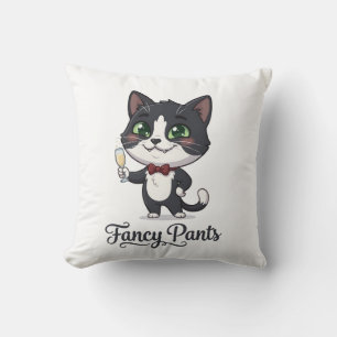 Cojín Decorativo Gato esmoquin de pantalones elegantes brinda