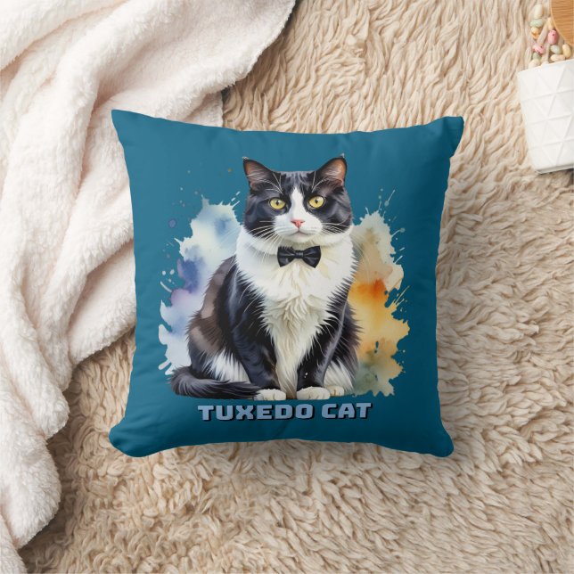 Cojín Decorativo Gato Esmoquin Elegante (Manta)