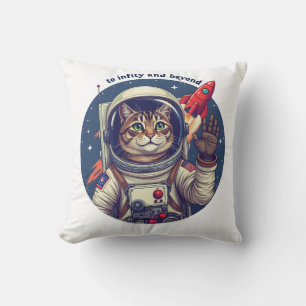 Cojín Decorativo Gato espacial