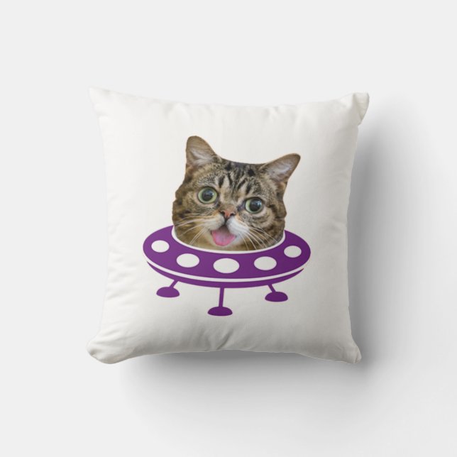 Cojín Decorativo Gato espacial (Anverso)