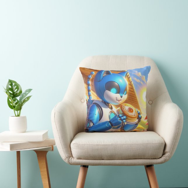 Cojín Decorativo Gato espacial con Donut  (Silla)