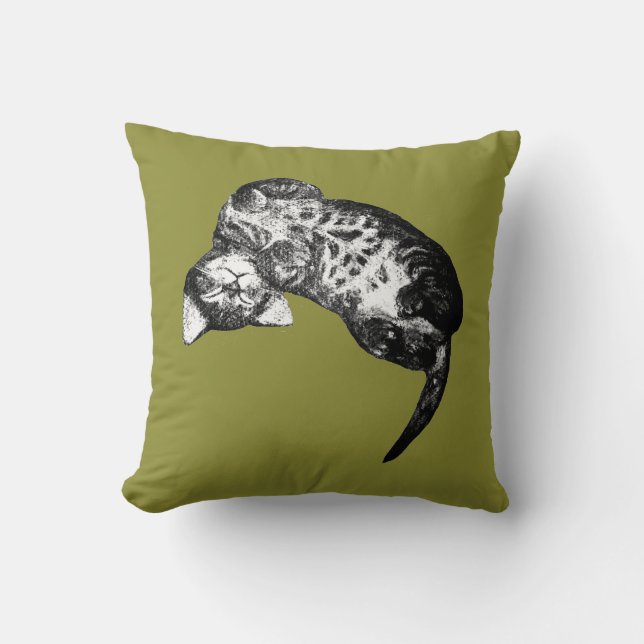 Cojín Decorativo Gato espantoso (Anverso)