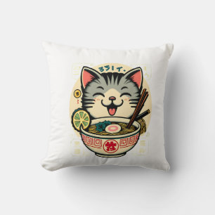 Cojín Decorativo Gato Fideo Anime Japonés ga Kawaii Gato