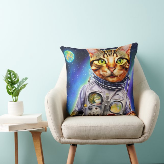 Cojín Decorativo Gato futurista divertido (Silla)