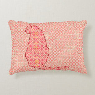 Cojín Decorativo Gato japonés - batik anaranjado coralino