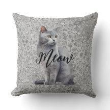 Gato Leopard Gray Meow Kitty