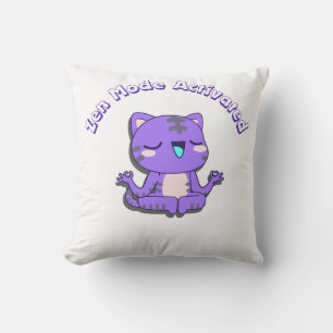 Cojín Decorativo gato lindo, modo zen, gato zen