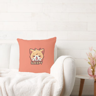 Cojín Decorativo Gato lindo, somnoliento