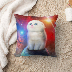 Cojín Decorativo Gato llorando en el espacio