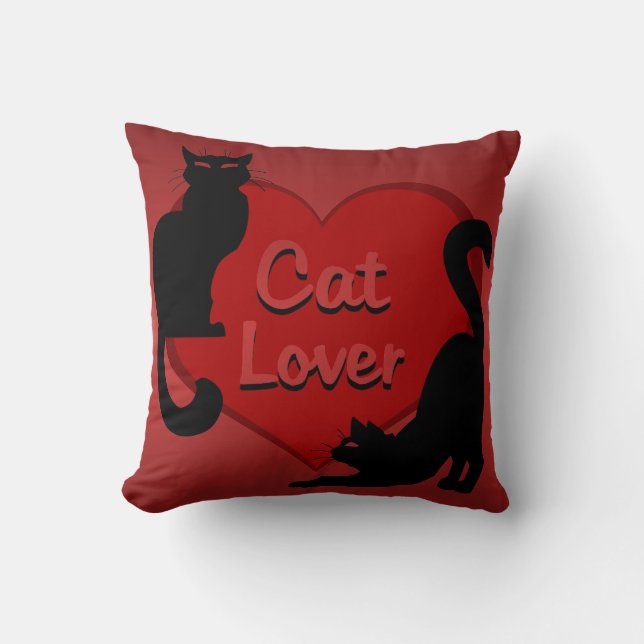 Cojín Decorativo Gato Lover Pillow Cat Lover Regalos Decoración De  (Anverso)