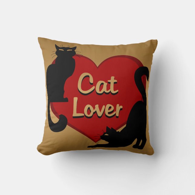 Cojín Decorativo Gato Lover Pillow Cat Lover Regalos Decoración De  (Anverso)