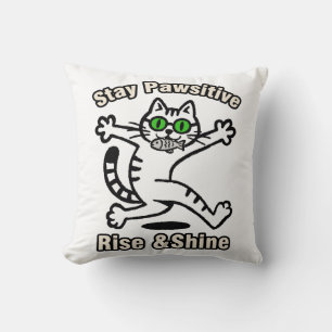 Cojín Decorativo Gato Mantén Positividad