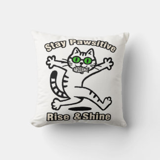 Cojín Decorativo Gato Mantén Positividad