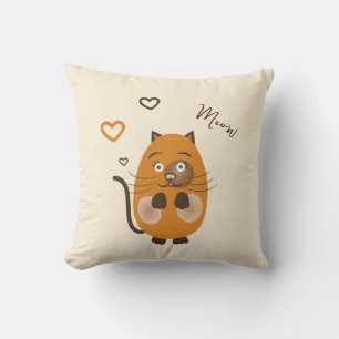 Cojín Decorativo Gato marrón