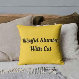 Cojín Decorativo Gato Mascota Animalcita Frase Divertida Amarillo S