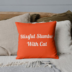 Cojín Decorativo Gato Mascota Animalcita Frase Divertida Naranja Pe