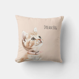 Cojín Decorativo Gato Melocotón Blanco