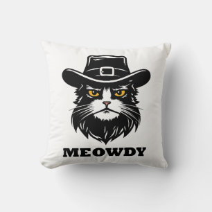 Cojín Decorativo Gato  Miau Hola Gato Divertido