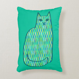 Cojín Decorativo Gato moderno de mediados del siglo XX, color de la