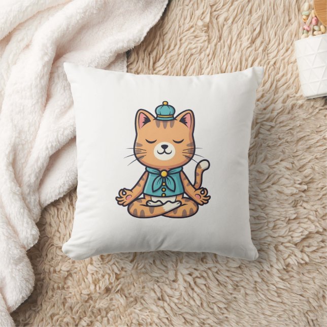Cojín Decorativo Gato monarca mental (Manta)