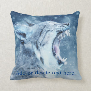 Cojín Decorativo Gato montés en nieve