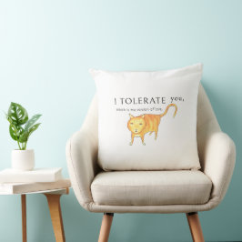 Cojín Decorativo Gato Naranja Apático Tolerante