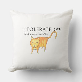 Cojín Decorativo Gato Naranja Apático Tolerante