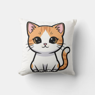 Cojín Decorativo Gato Naranja Atigrado Adorable